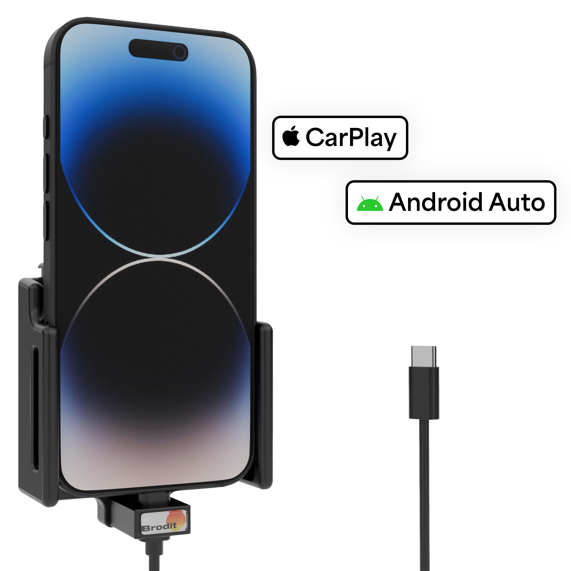 721370 Aktiv Halterung mit Zigarettenanzünder-Stecker - Apple iPhone 15/ 15 Pro/ 16/ 16 7