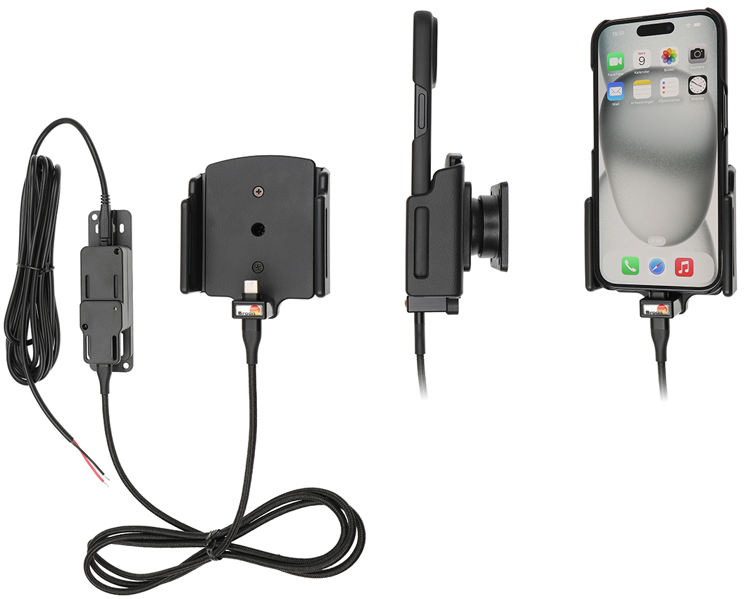 727370 Aktiv Halterung USB-C für Apple iPhone 17/16/15... - zum Festeinbau 8