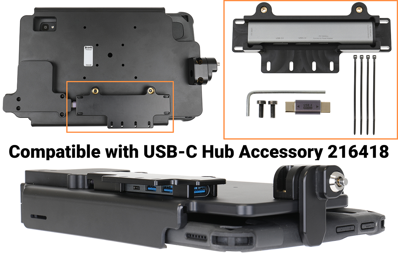 216459 Modul Upgrade Aktiv Halterung - Zebra ET45 10" / ET40 10" - USB-C, abschließbar 8
