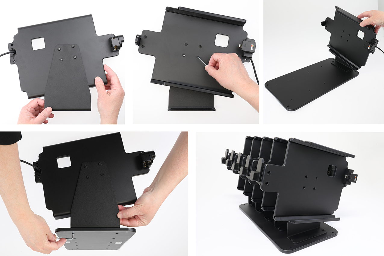 217140 Brodit 5 Wege-Tischladestation für Zebra ET60, ET65 - Windows u. Android, USB-C 3