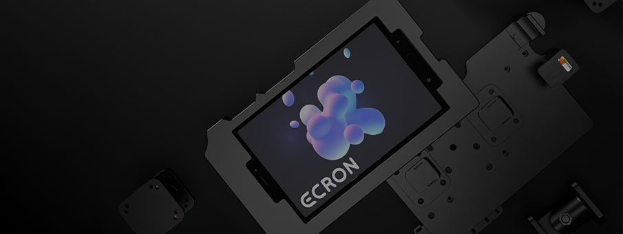 Eine Nahaufnahme des Brodit ModTek Docks für Tablets.