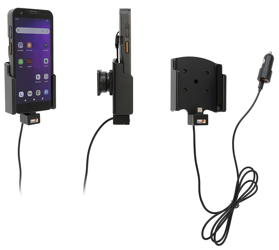 721422 Brodit Aktiv Halterung mit USB-Kabel und Zig-Adapter für Datalogic Memor 35/30 1