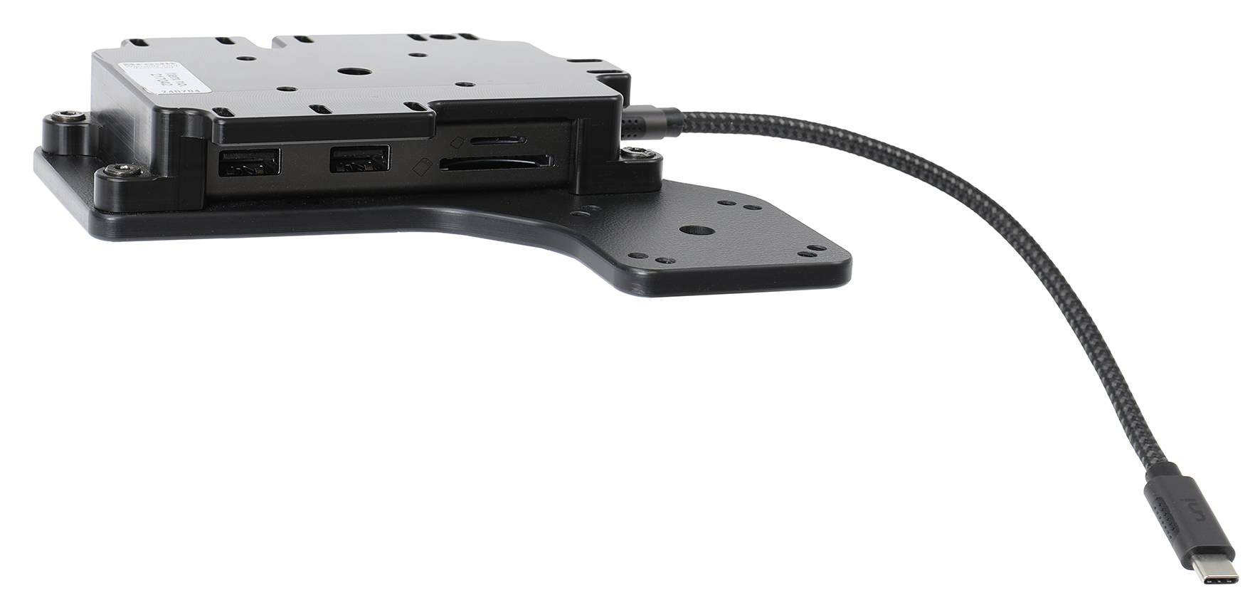 217042 Brodit USB-C 8 in 1 Hub mit Montageadapter 100W PD, HDMI Ethernet, SD/Micro SD 7