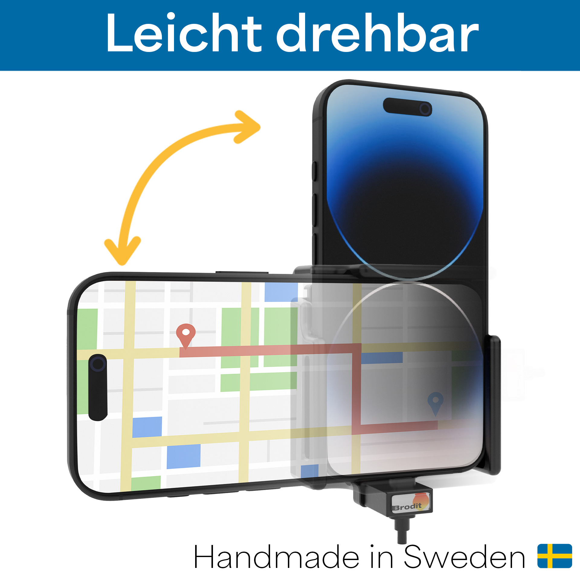 721370 Aktiv Halterung mit Zigarettenanzünder-Stecker - Apple iPhone 15/ 15 Pro/ 16/ 16 5
