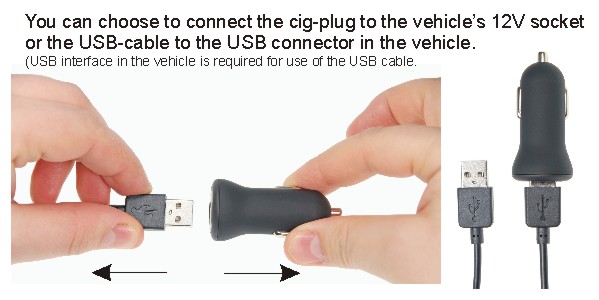 521840 Aktiv Halterung mit USB-Zigarettenanzünder-Adapter 10