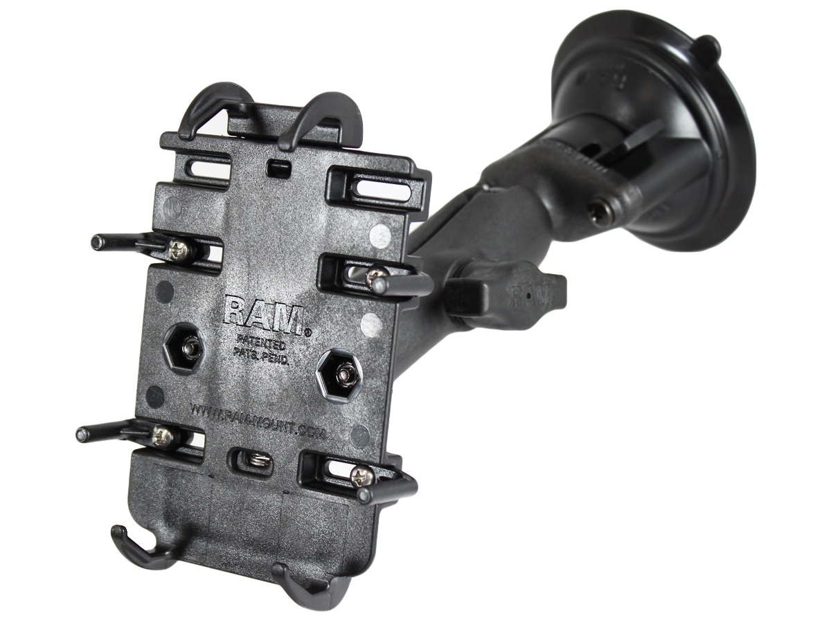 RAP-B-166-PD3U Quick-Grip Universalhalterung für Smartphones mit Twist-Lock Saugnapfbasis 1