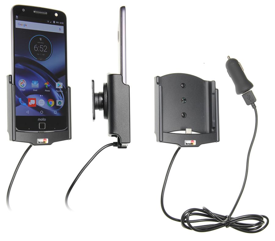 521913 Aktiv Halterung mit USB-Kabel und Zigg-Adapter - Motorola Moto Z Droid 1