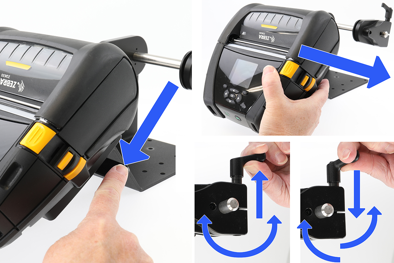 217208 Halterung für Zebra ZQ630/ ZQ630 Plus - Rollenfunktion, MultiMoveClip 4
