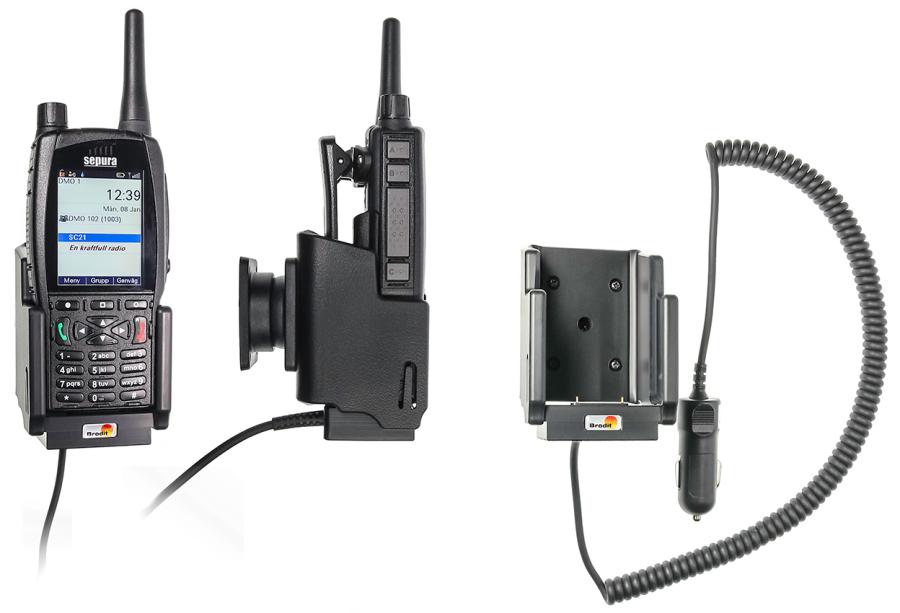 730023 Aktiv Halterung mit Zigarettenanzünder-Stecker - Sepura SC2120 1