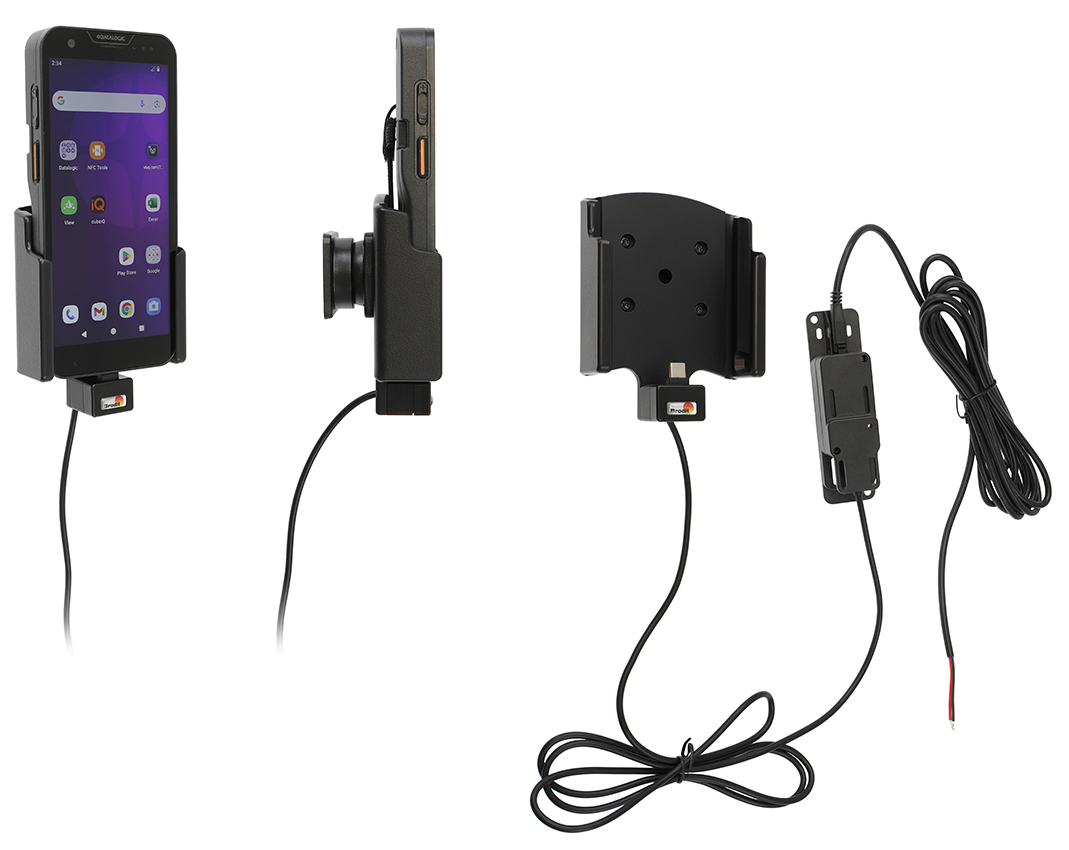 727422 Brodit Aktiv Halterung Festeinbau Datalogic Memor 35/30, 2 Ports: USB-C/USB-A 1