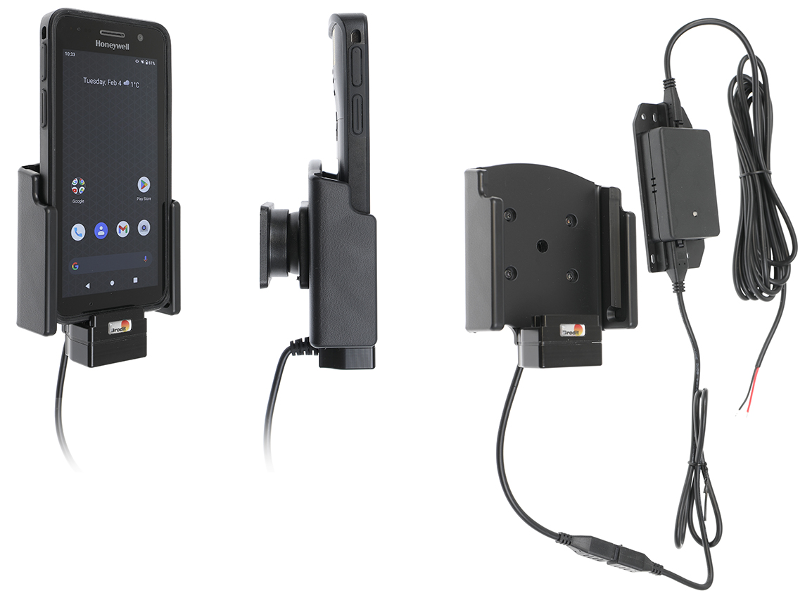 713420 Aktiv Halterung Pogo Pins für Honeywell CT37 u. CT30XP (mit Hülle) - Festeinbau 1