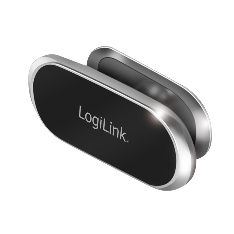 AA0163 Magnetischer Smartphone-Halter, 360° drehbar, Aluminium, schwarz/silber 2