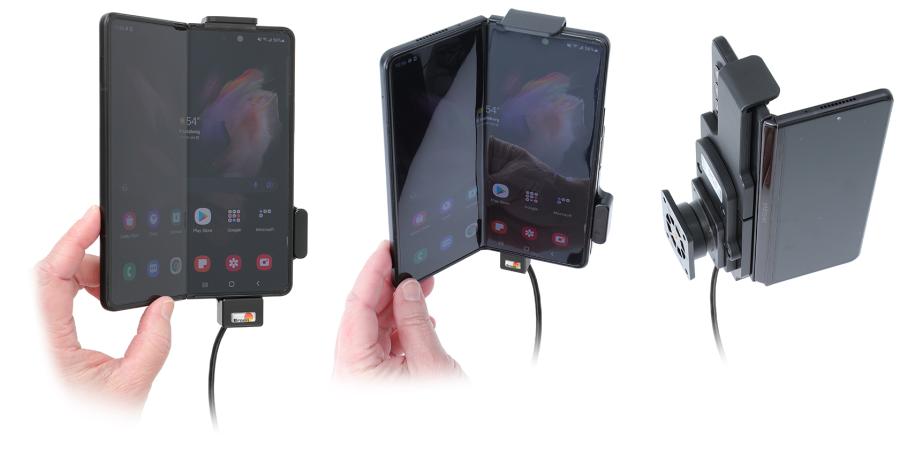 721327 Aktiv Halterung mit USB-Kabel und Zigg-Adapter - Samsung Galaxy Z Fold4 5G 3