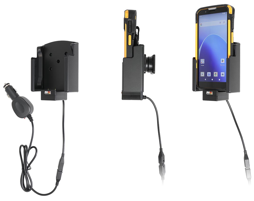 712439 Brodit Aktiv-Halterung für CipherLab RS38 - Pogo-Pins, Zig.-Adapter-Kabel 2