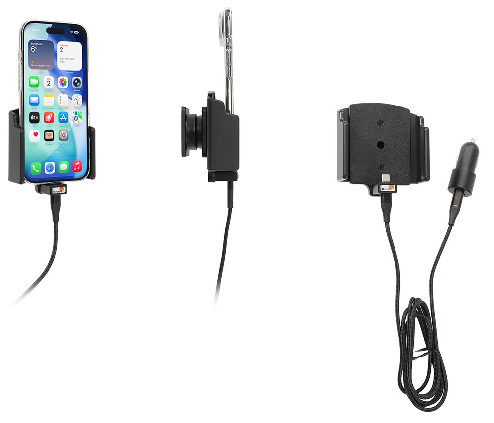 721457 Brodit Aktiv-Halterung für Iphone Air - integr. USB-C-Kabel, verstellbar 9