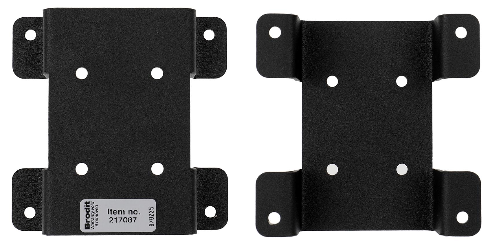 217087 Brodit erhöhte Montageplatte für Sockelhalterung mit VESA 75/AMPS - Höhe 90 mm 1