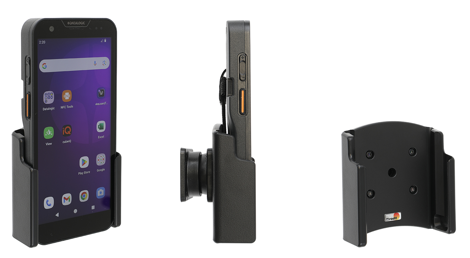 711422 Brodit Passiv Halterung mit Kugelgelenk für Datalogic Memor 30 und 35 1