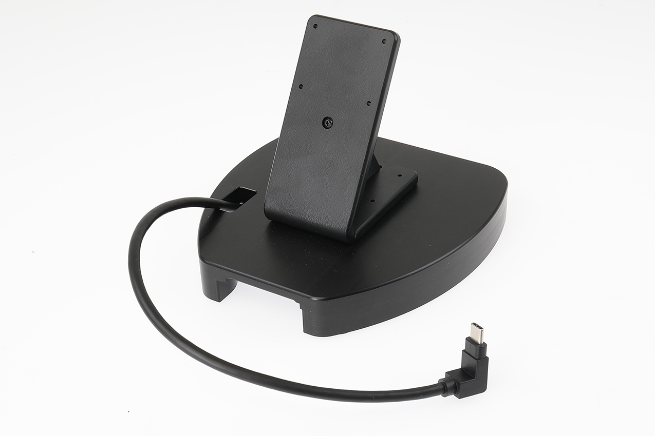 217099 Brodit Tischständer mit Uni Hub USB-C 8 in 1 für Smartphone, PDAs, u.m. 2