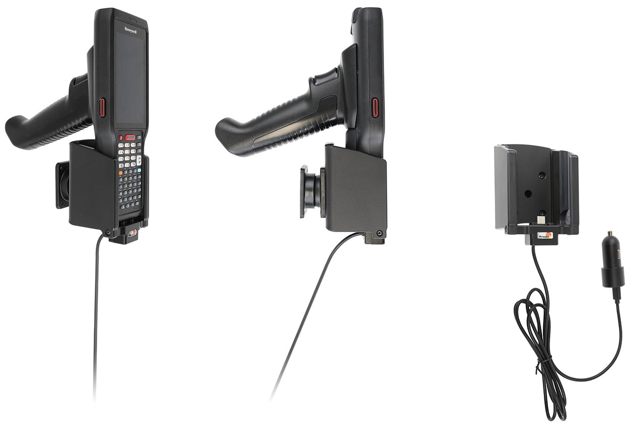 721446 Brodit Aktiv-Halter für Honeywell CK62 - USB-C-Kabel, Zigarettenanzünder-Adapter 1