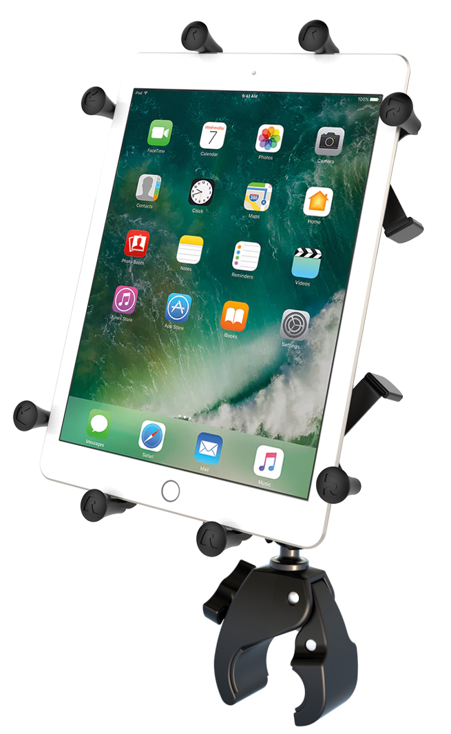 RAM-B-400-C-UN9-ROTO1U X-Grip für 9-11 Zoll Tablets mit rotierender Adapterplatte u. kleiner Tough-Claw 3