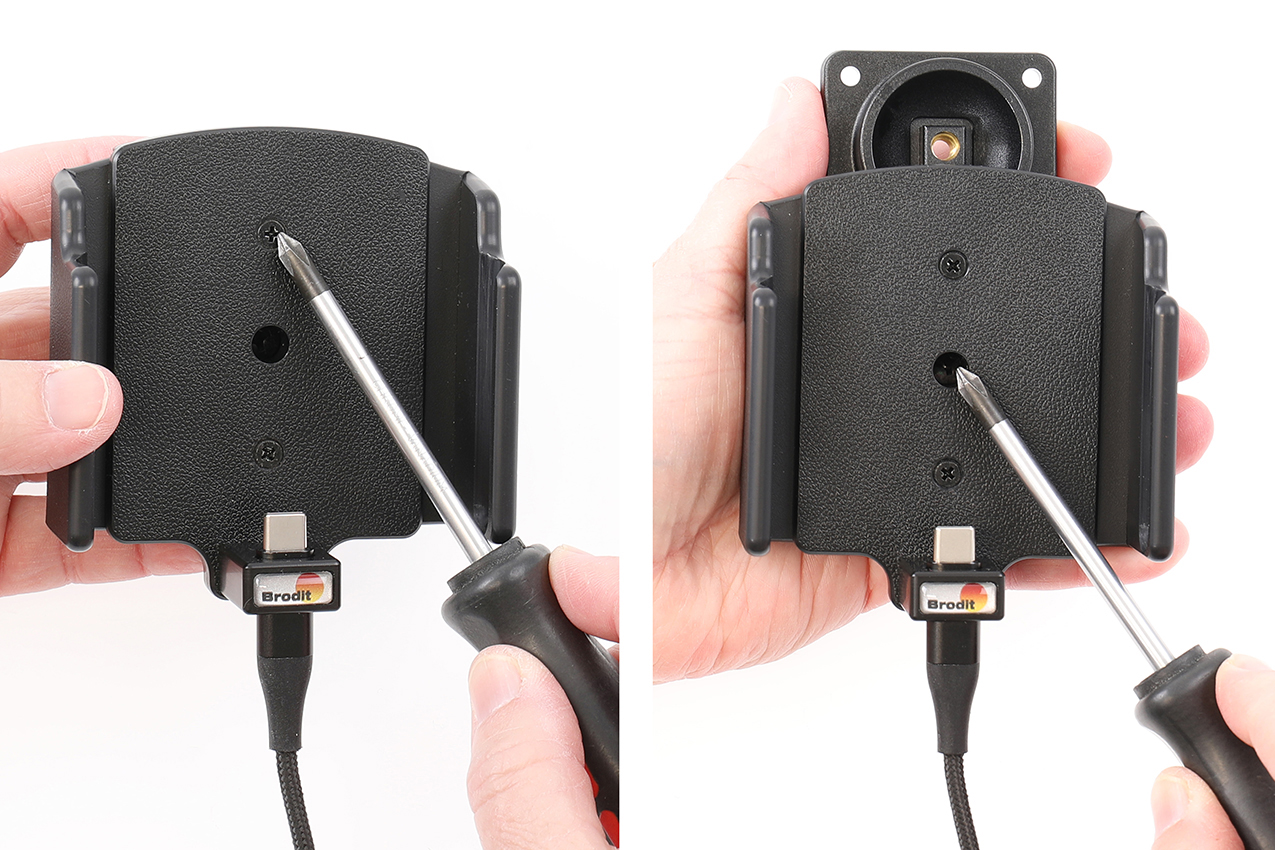 727457 Brodit Aktivhalterung-USB-C für iPhone Air - Festeinbau, verstellbar 70-83 mm 3