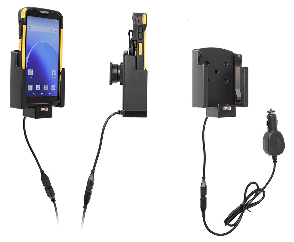 712439 Brodit Aktiv-Halterung für CipherLab RS38 - Pogo-Pins, Zig.-Adapter-Kabel 1