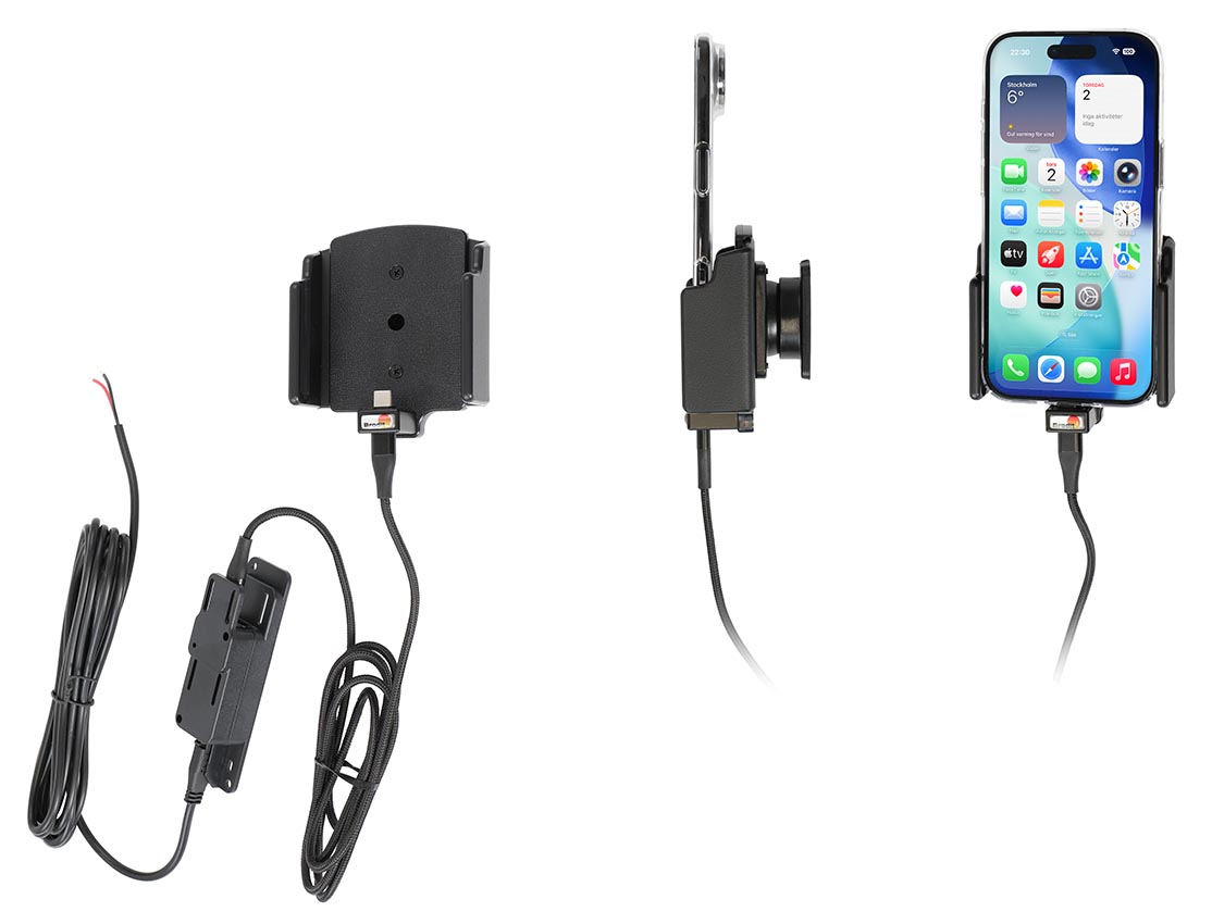 727457 Brodit Aktivhalterung-USB-C für iPhone Air - Festeinbau, verstellbar 70-83 mm 6