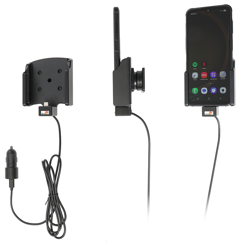 721443 Brodit Aktiv Halterung Samsung Galaxy XCover 7 Pro - USB-C-Kabel, Zig.-Adapter 6