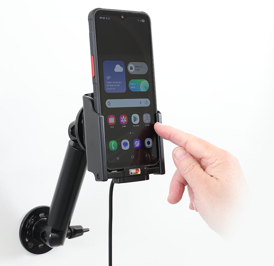 712444 Brodit Aktiv Halterung für Galaxy XCover 7 Pro - Zigarettenanzünder-Adapter 7