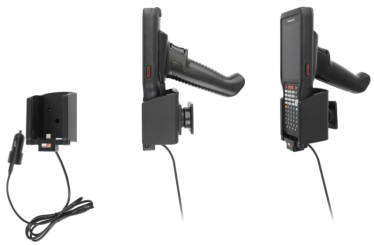 721446 Brodit Aktiv-Halter für Honeywell CK62 - USB-C-Kabel, Zigarettenanzünder-Adapter 2