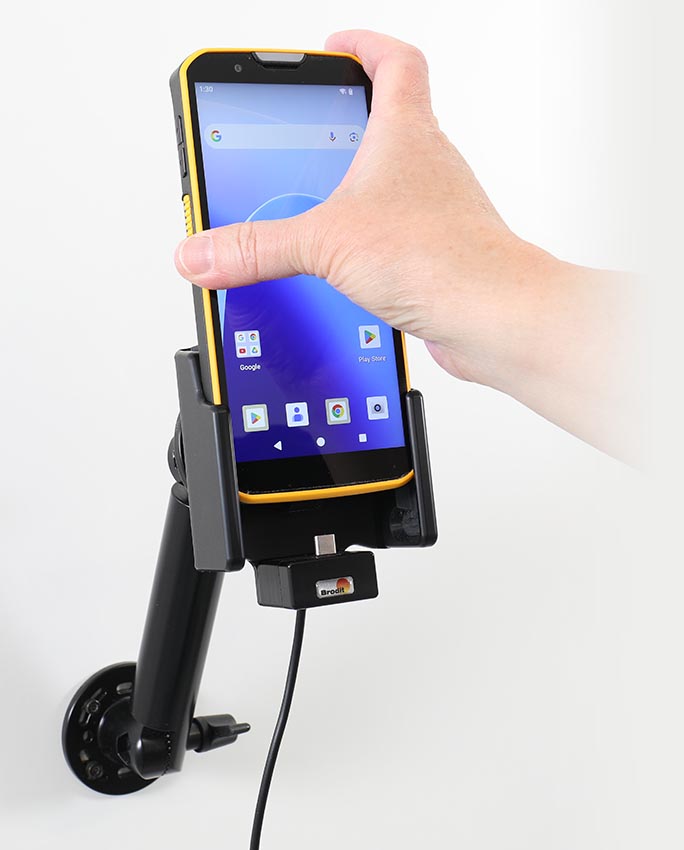 727436 Brodit Aktiv-Halterung für CipherLab RS38 - Festeinbau, USB-C 7