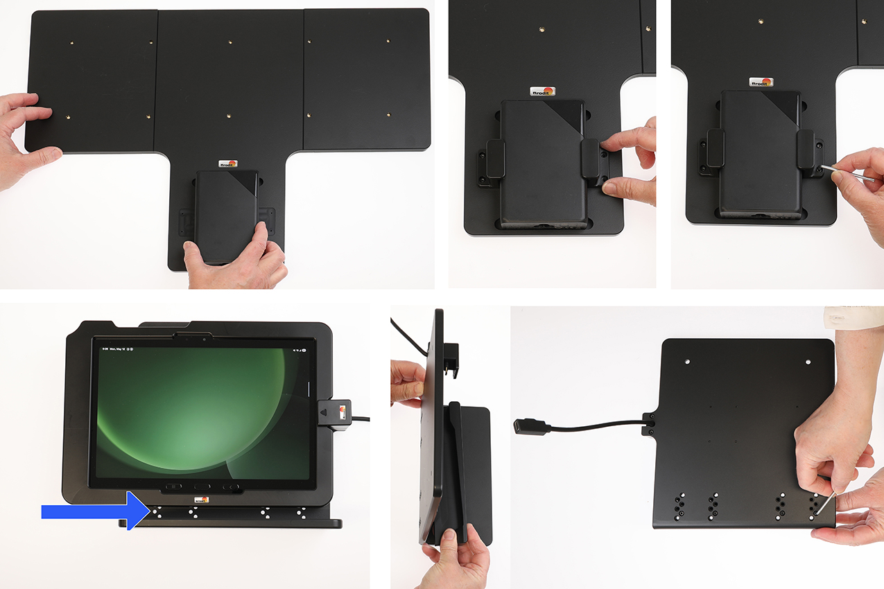217159 Brodit ModTek 5 Wege-Tischladestation - USB-C 300W für ModTek Case mit EU-Kabel 2