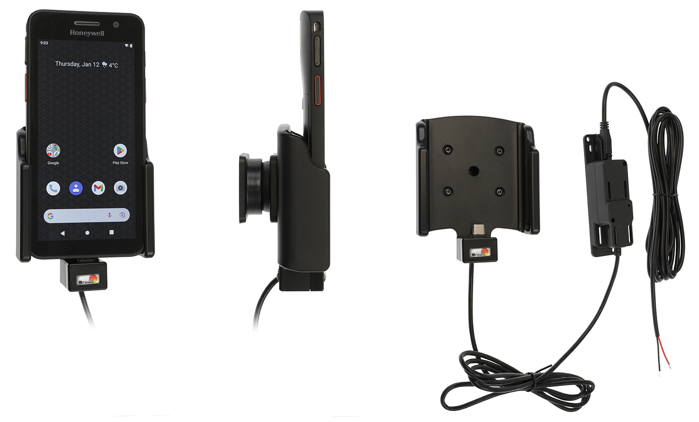 727334 Aktiv Halterung USB-A für Honeywell CT30XP u. CT37 (ohne Hülle) 1