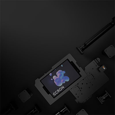 Eine Nahaufnahme des Brodit ModTek Docks für Tablets.