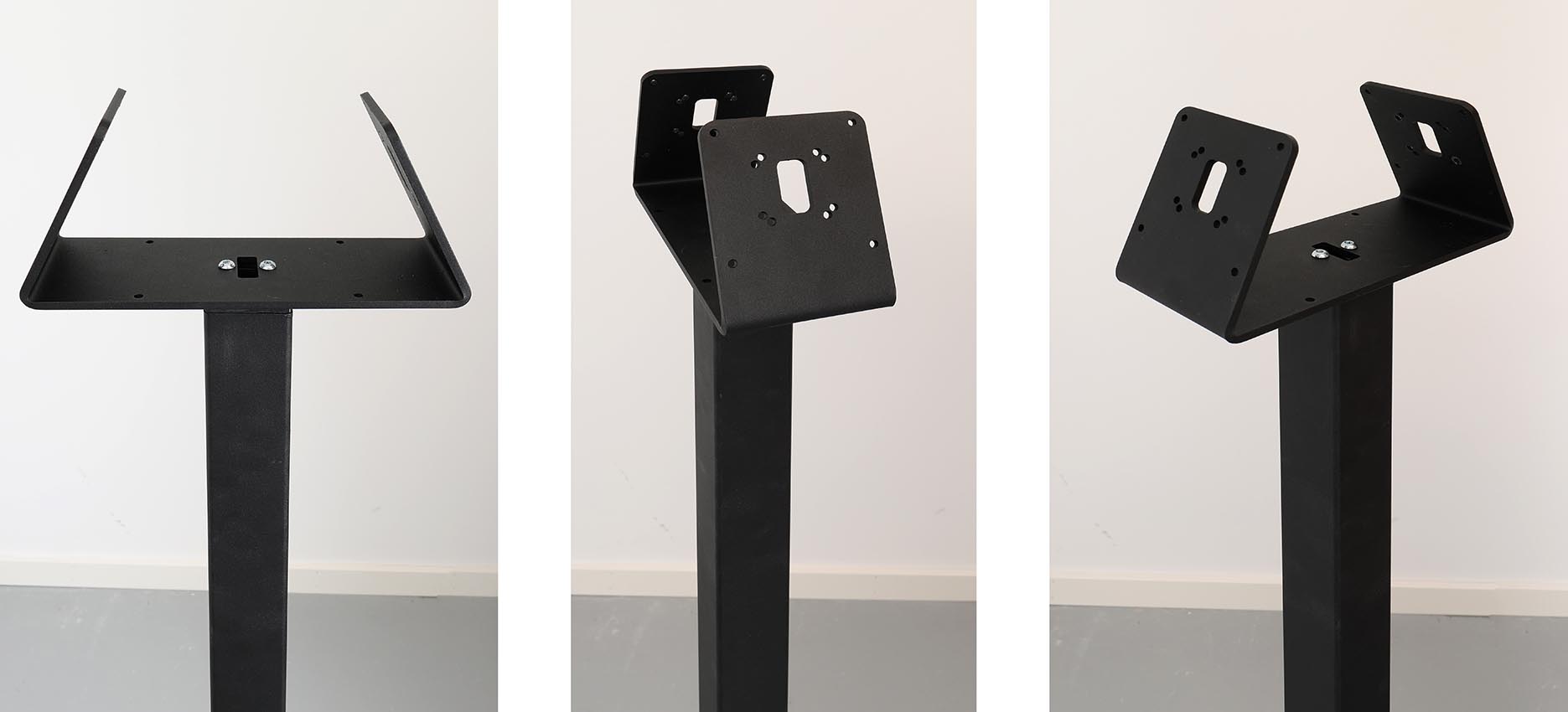 217212 Brodit doppelte Montageplatte, winkelig - für Monitore & Tablets, Modul 10