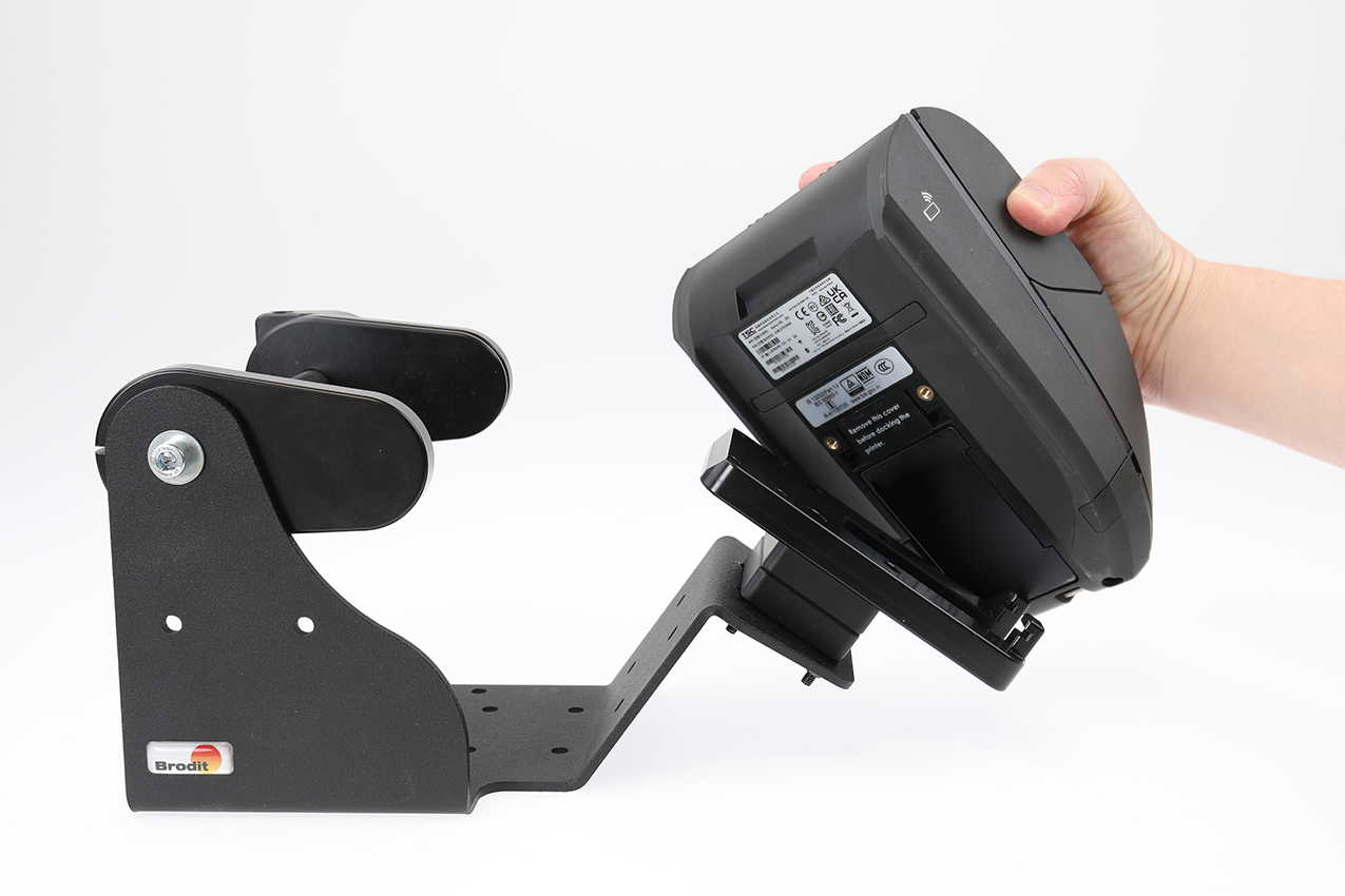 217116 Brodit Druckerhalterung mit Etikettenrollenhalter für TSC Alpha 40L und 30L 5