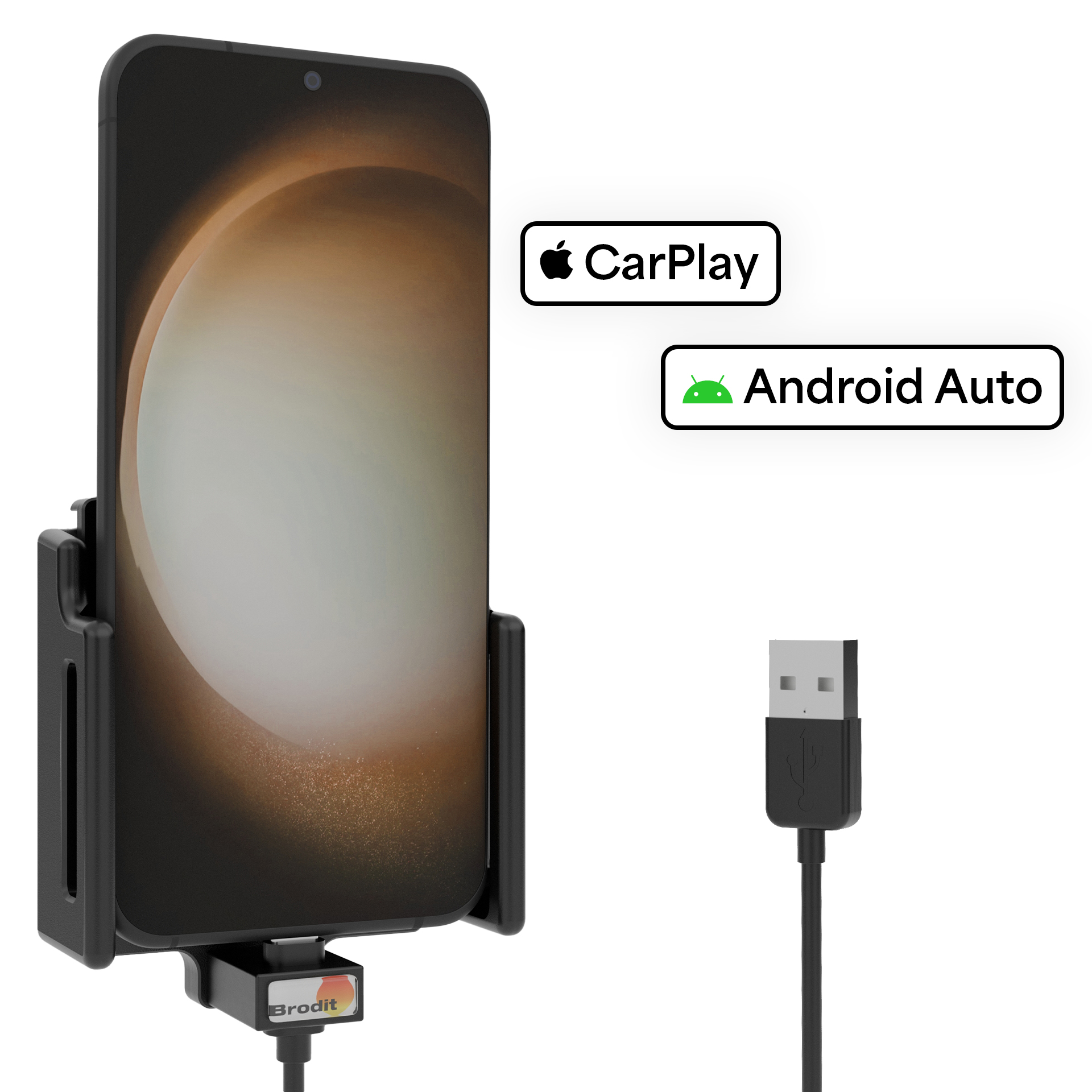 721203 Aktiv USB-C-Universalhalterung - Kabel USB-A, Zig.-Adapter 2 Ports 2