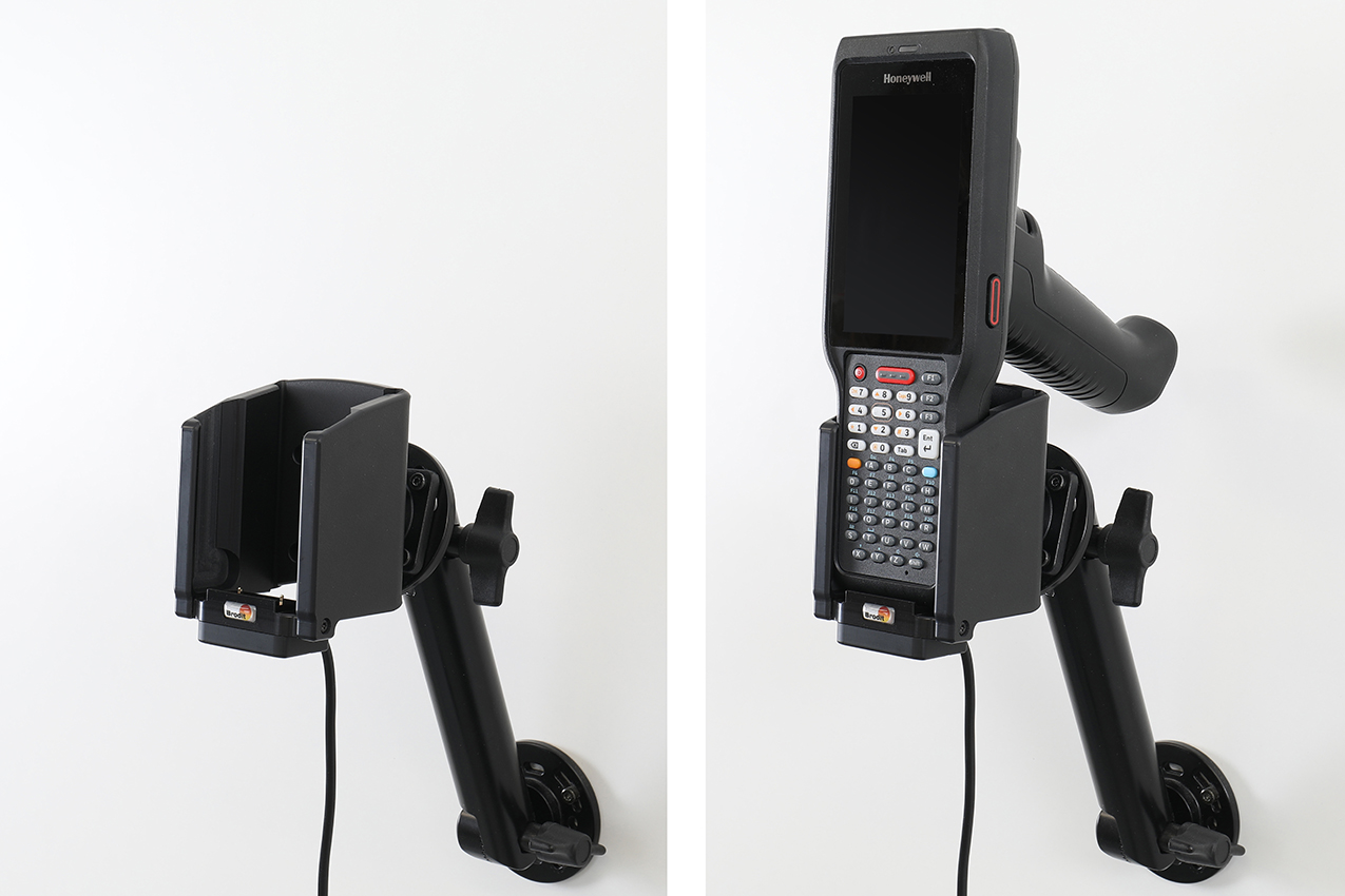 713447 Brodit Aktiv-Halterung für Honeywell CK62 zum Festanschluss, Pogo-Pins 6