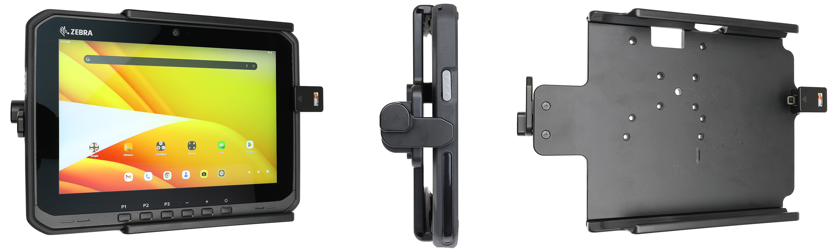 216466 Halterung für Zebra ET60/ET65 Android-Version, Feder-Verschluss, USB-C 3.1 0
