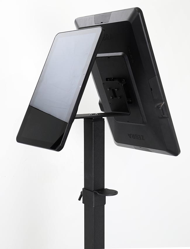 217212 Brodit doppelte Montageplatte, winkelig - für Monitore & Tablets, Modul 15