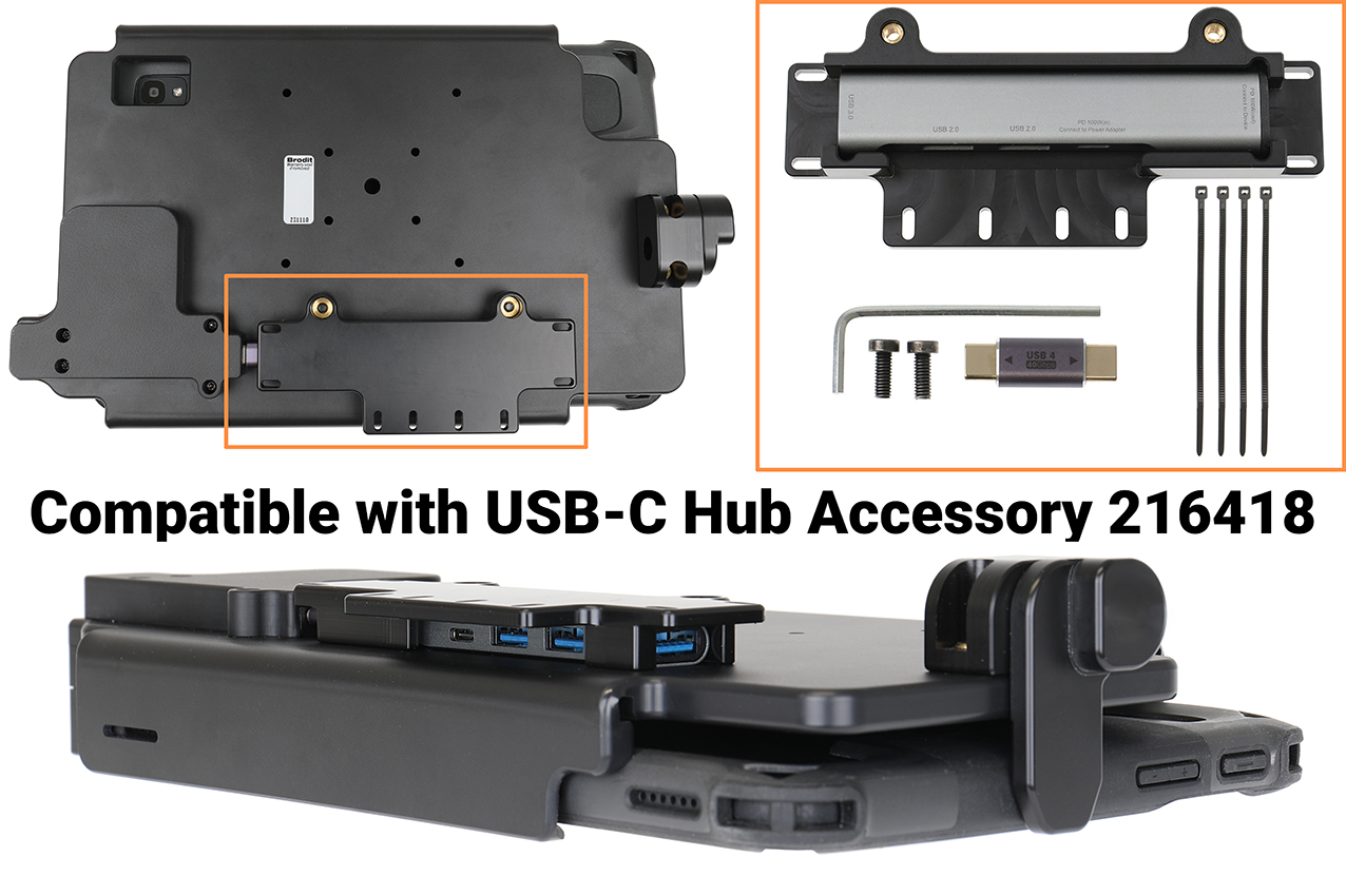 216458 Modul Upgrade Aktiv Halterung - Zebra ET45 10" / ET40 10" - USB-C, Verriegelung 8