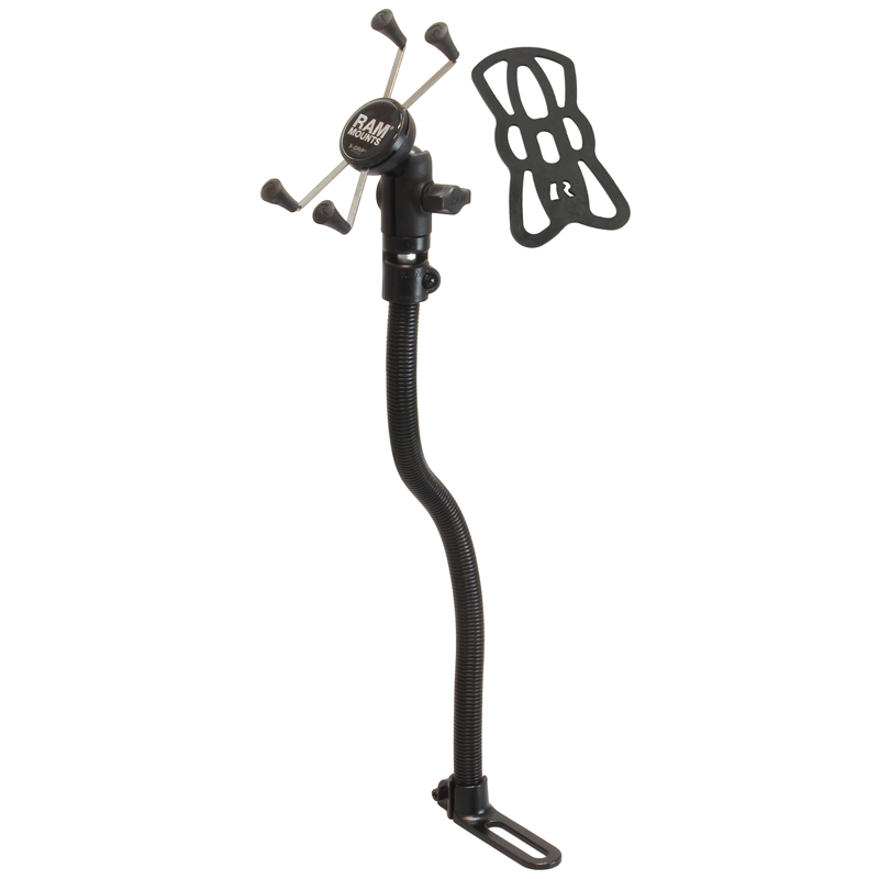 RAM-B-316-1-UN10U X-Grip Sitzschienenhalterung für große Smartphones mit POD I Flexarmhalterset 2