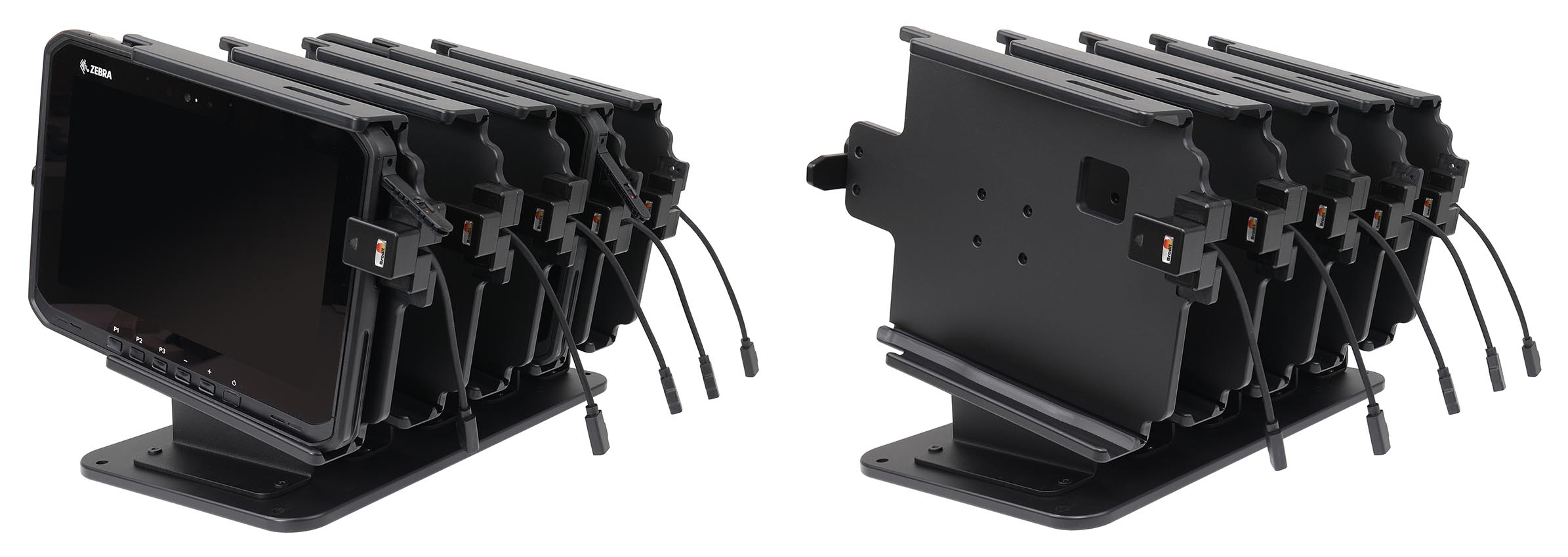 217140 Brodit 5 Wege-Tischladestation für Zebra ET60, ET65 - Windows u. Android, USB-C 4