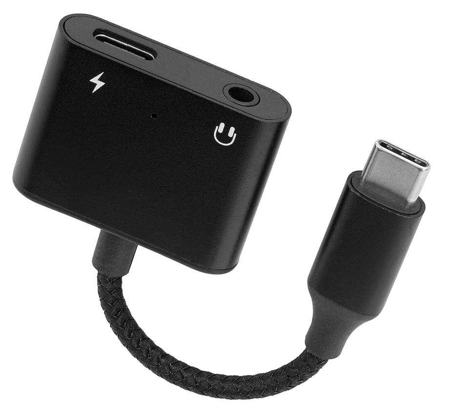 216482 Brodit USB C-Splitter - USB-C PD 60W & 3,5 mm Audio 1