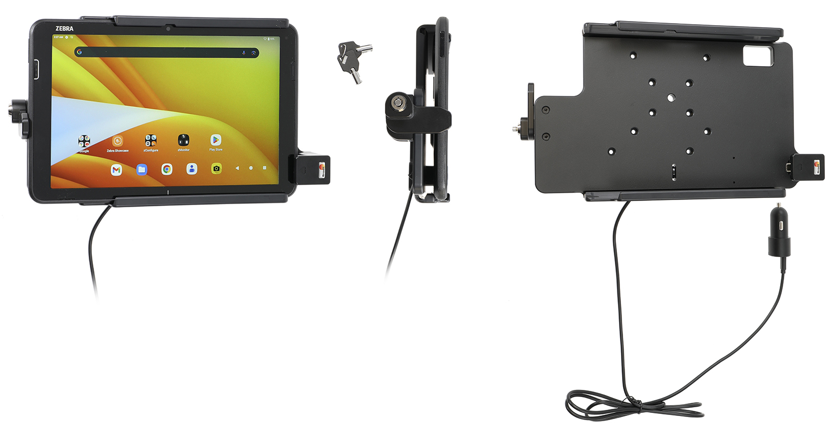 735467 Modul Upgrade Aktiv Halterung für Zebra ET401 10" - abschließbar, USB-C-Kabel 1