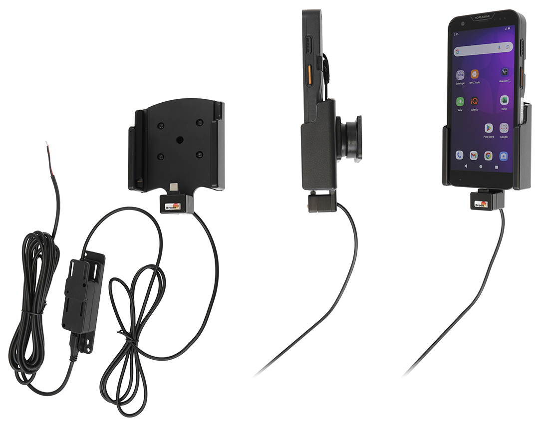 727422 Brodit Aktiv Halterung Festeinbau Datalogic Memor 35/30, 2 Ports: USB-C/USB-A 2