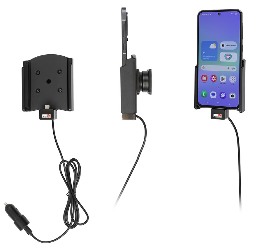 721459 Aktiv Halterung für Samsung Galaxy A36 - USB-C-Kabel, Zig.-Adapter 6