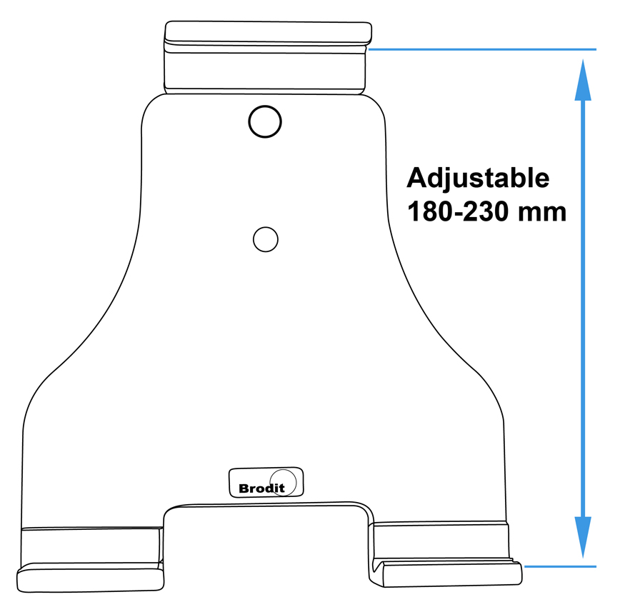 215868 MultiStand mit Halter 180 - 230 mm Gerätehöhe 6